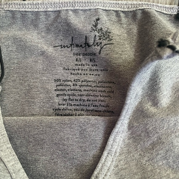 NWOT Free People Skinny Strap Seamless Brami Crop Gray XS/S and M/L - Picture 5 of 8